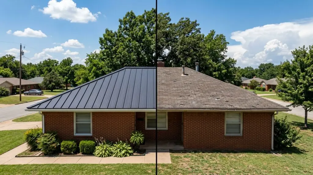 Metal Roof vs Asphalt Shingles in Oklahoma City